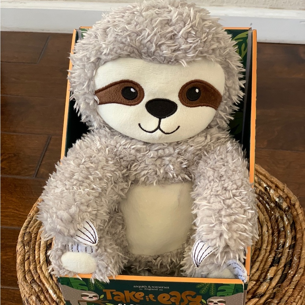 Sloth Cuddly Cozy Plush Heatable Lavender Scented Stuffed Animal.